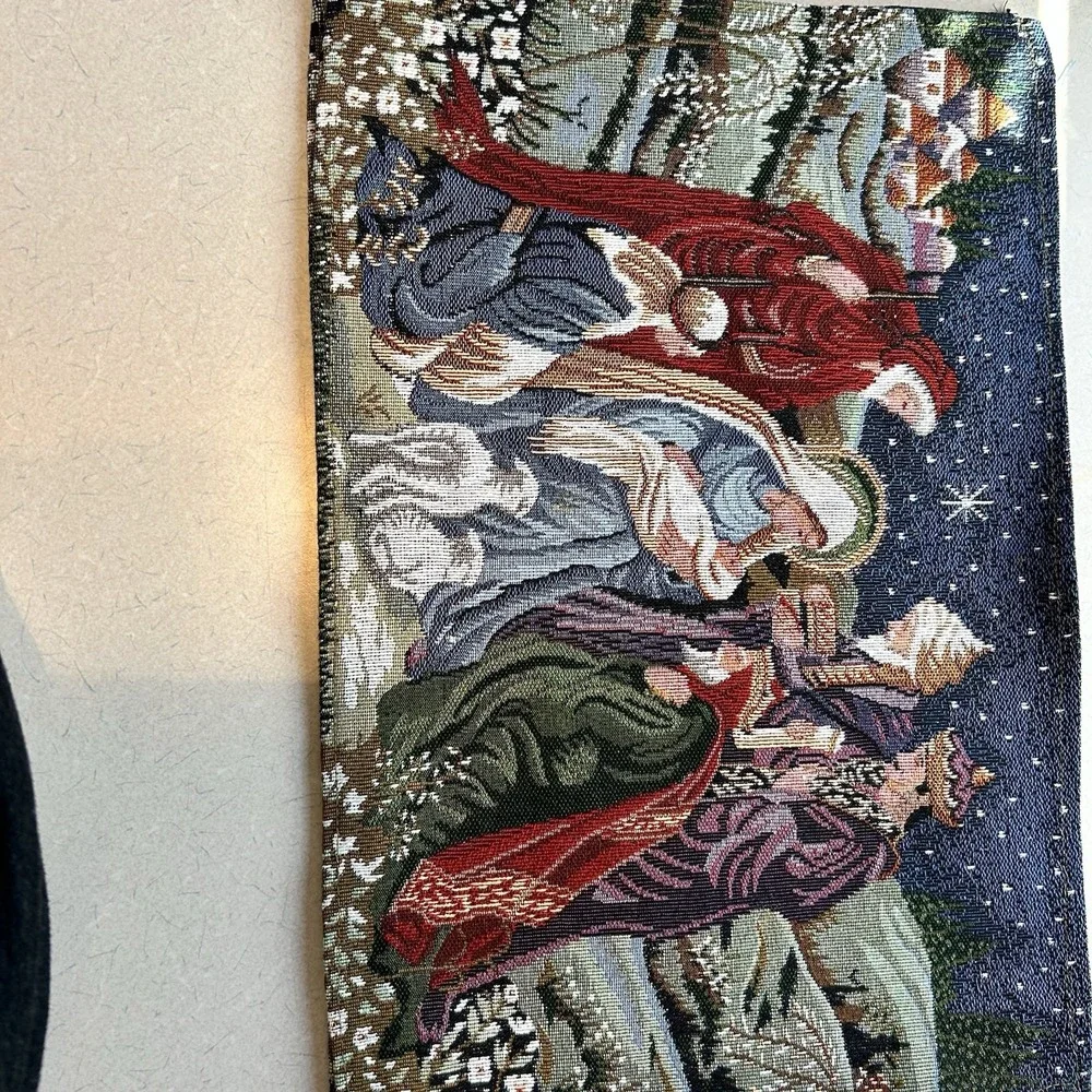 Nativity scene two piece‎ placemats Cloth 19x13. Christmas/ Christ / Bethlehem